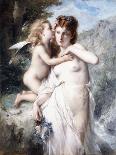 The Secrets of Love (Oil on Canvas)-Adolphe Jourdan-Framed Stretched Canvas