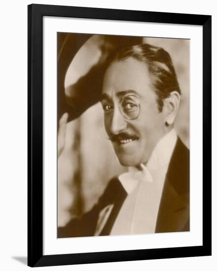 Adolphe Menjou American Film Actor Also in Silent French Films-null-Framed Photographic Print
