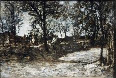 Landscape. Fontainebleau, 19th Century-Adolphe Monticelli-Giclee Print