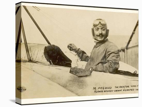 Adolphe Pegoud, French Aviator Noted for His Daring Aerobatics Including Looping the Loop-null-Stretched Canvas