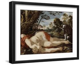 Adonis mort et son chien-Laurent de La Hyre-Framed Giclee Print