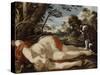 Adonis mort et son chien-Laurent de La Hyre-Stretched Canvas