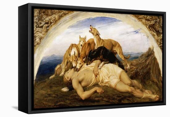 Adonis Wounded-Briton Rivière-Framed Stretched Canvas