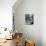 Adorable Baby Brushing Teeth While Sitting in Sink-null-Mounted Photographic Print displayed on a wall