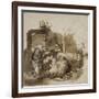 Adoration des bergers-Rembrandt van Rijn-Framed Giclee Print