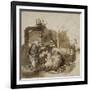 Adoration des bergers-Rembrandt van Rijn-Framed Giclee Print