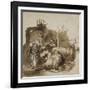 Adoration des bergers-Rembrandt van Rijn-Framed Giclee Print