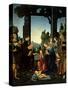 Adoration of Christ-Lorenzo di Credi-Stretched Canvas