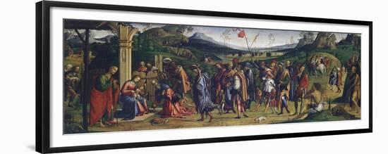 Adoration of Magi, 1499-Lorenzo Costa-Framed Premium Giclee Print