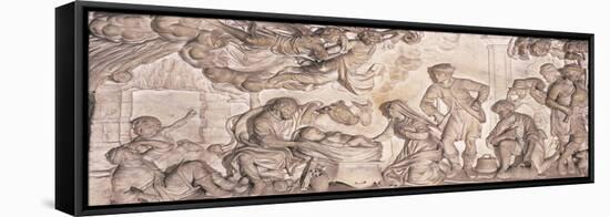 Adoration of Magi, 1641, Altar Antependium with Bas-Relief-Dionigi Bussola-Framed Stretched Canvas