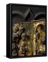 Adoration of Magi, Bronze Panel-Lorenzo Ghiberti-Framed Stretched Canvas