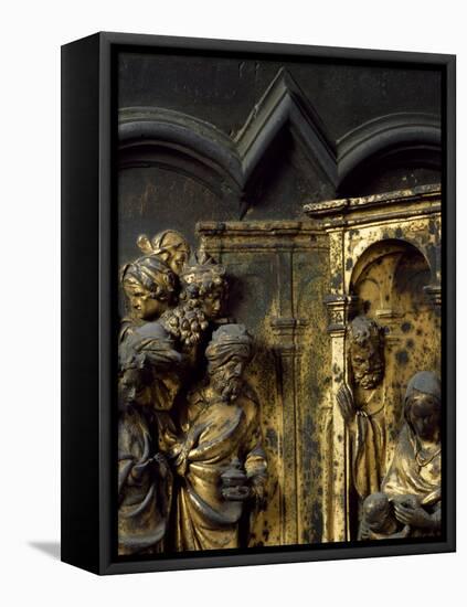 Adoration of Magi, Bronze Panel-Lorenzo Ghiberti-Framed Stretched Canvas