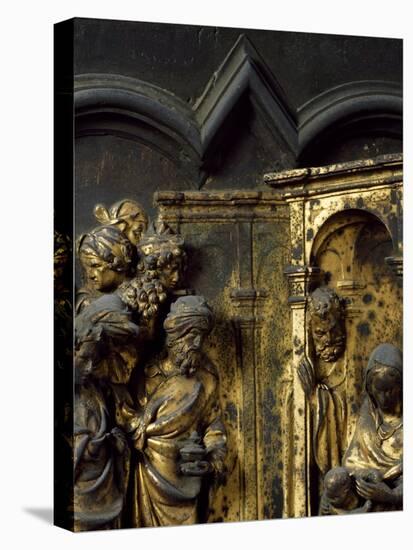 Adoration of Magi, Bronze Panel-Lorenzo Ghiberti-Stretched Canvas