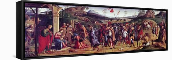 Adoration of Magi-Lorenzo Costa-Framed Stretched Canvas