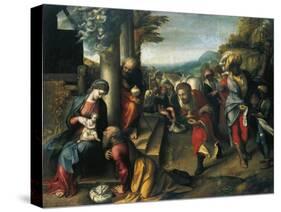 Adoration of Magi-Antonio Allegri Da Correggio-Stretched Canvas