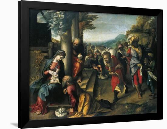 Adoration of Magi-Antonio Allegri Da Correggio-Framed Giclee Print