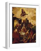 Adoration of Shepherds, 1612-El Greco-Framed Giclee Print