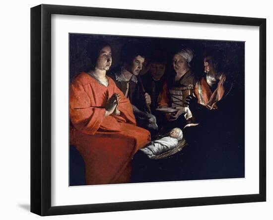 Adoration Of Shepherds-Georges de La Tour-Framed Giclee Print