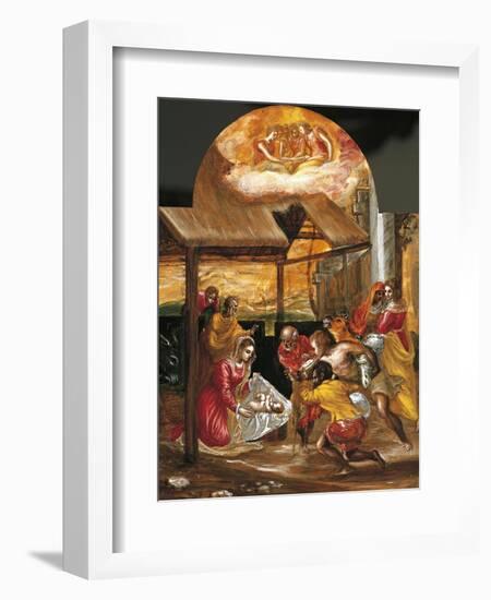 Adoration of Shepherds-El Greco-Framed Giclee Print