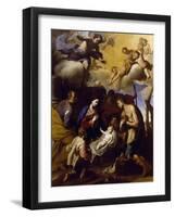 Adoration of Shepherds-Massimo Stanzione-Framed Giclee Print