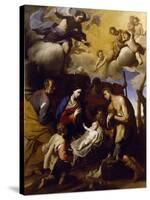 Adoration of Shepherds-Massimo Stanzione-Stretched Canvas