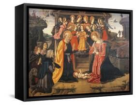 Adoration of Shepherds-Fiorenzo Di Lorenzo-Framed Stretched Canvas