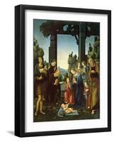 Adoration of the Child (Adorazione Del Bambino)-Lorenzo di Credi-Framed Giclee Print