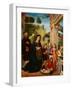 Adoration of the Child with St. Benedict and Angels, C.1478 (Tempera on Canvas)-Vincenzo Foppa-Framed Giclee Print