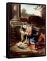 Adoration Of The Child-Antonio Allegri Da Correggio-Framed Stretched Canvas