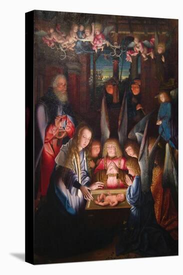 Adoration of the Christ Child-Jan Joest of Kalkar (Follower of)-Stretched Canvas