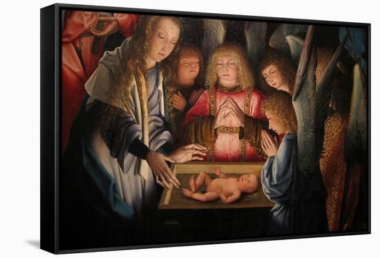 Adoration of the Christ Child-Jan Jost-Framed Stretched Canvas