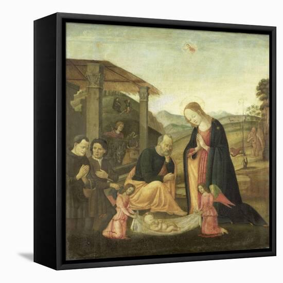 Adoration of the Christ Child-Jacopo Del Sellaio-Framed Stretched Canvas