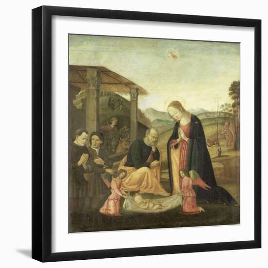 Adoration of the Christ Child-Jacopo Del Sellaio-Framed Art Print