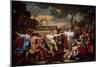 Adoration of the Golden Calf, 1633-34 (Oil on Panel)-Nicolas Poussin-Mounted Giclee Print