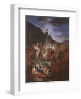 Adoration of the Golden Calf (Oil on Canvas)-Nicolas Bertin-Framed Giclee Print