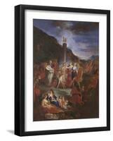 Adoration of the Golden Calf (Oil on Canvas)-Nicolas Bertin-Framed Giclee Print