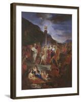 Adoration of the Golden Calf (Oil on Canvas)-Nicolas Bertin-Framed Giclee Print