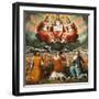 Adoration of the Holy Trinity by Abraham with Sword, David with Harp and Saint John with Eagle-French School-Framed Giclee Print