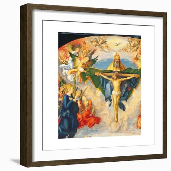 Adoration of the Holy Trinity (Landauer Altarpiece)-Albrecht Dürer-Framed Premium Giclee Print