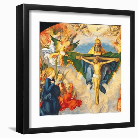 Adoration of the Holy Trinity (Landauer Altarpiece)-Albrecht Dürer-Framed Art Print