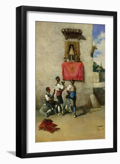 Adoration of the Image of Our Lady Del Pilar of Zaragoza-Filippo Indoni-Framed Giclee Print