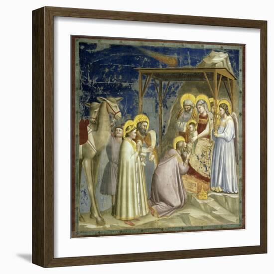 Adoration of the Kings, c.1303-10-Giotto di Bondone-Framed Giclee Print