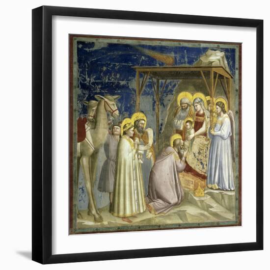 Adoration of the Kings, c.1303-10-Giotto di Bondone-Framed Giclee Print