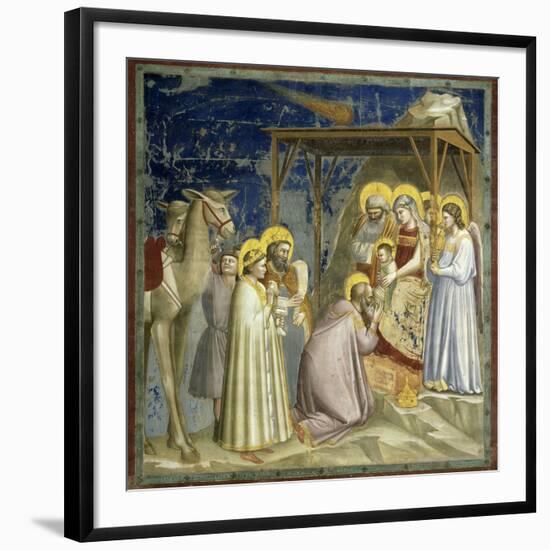 Adoration of the Kings, c.1303-10-Giotto di Bondone-Framed Giclee Print