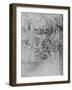 'Adoration of the Kings: Composition Sketch', 1478-1481 (1945)-Leonardo Da Vinci-Framed Giclee Print