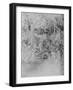 'Adoration of the Kings: Composition Sketch', 1478-1481 (1945)-Leonardo Da Vinci-Framed Giclee Print