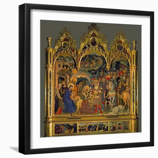 Adoration of the Magi, 1423-Gentile Da Fabriano-Framed Giclee Print