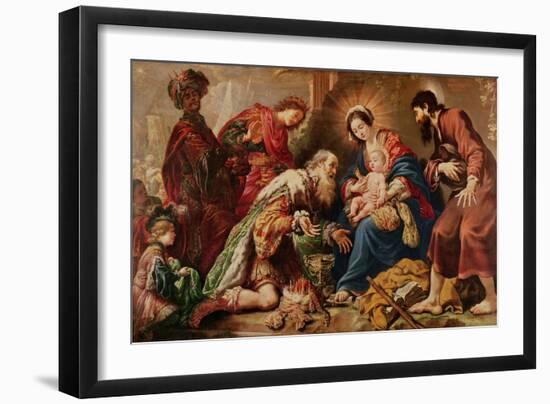 Adoration of the Magi, 1624 (Oil on Canvas)-Claude Vignon-Framed Giclee Print