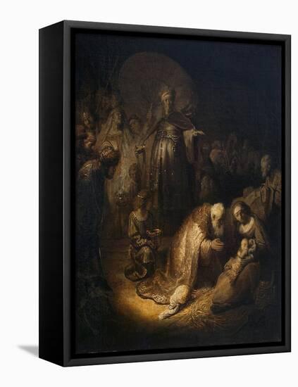 Adoration of the Magi, 1632-Rembrandt van Rijn-Framed Stretched Canvas