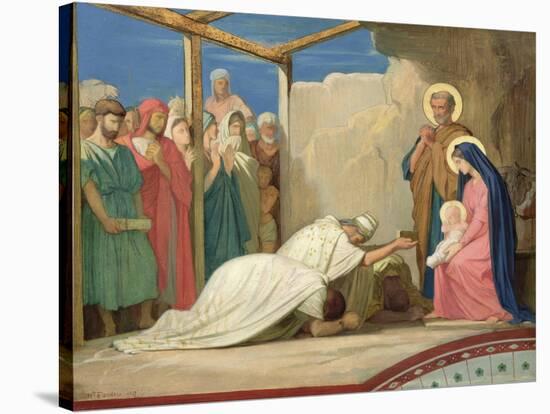 Adoration of the Magi, 1857-Hippolyte Flandrin-Stretched Canvas